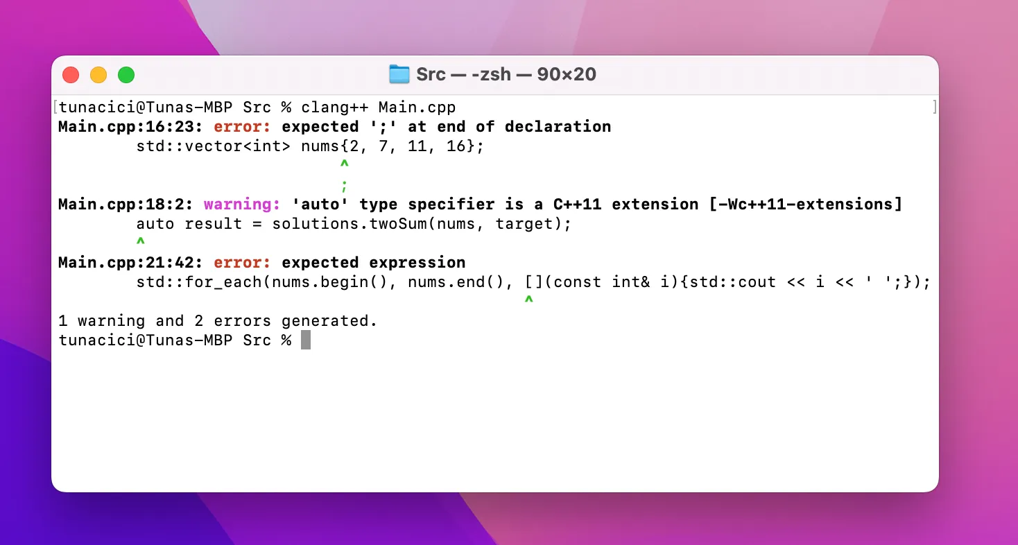 Compile Errors